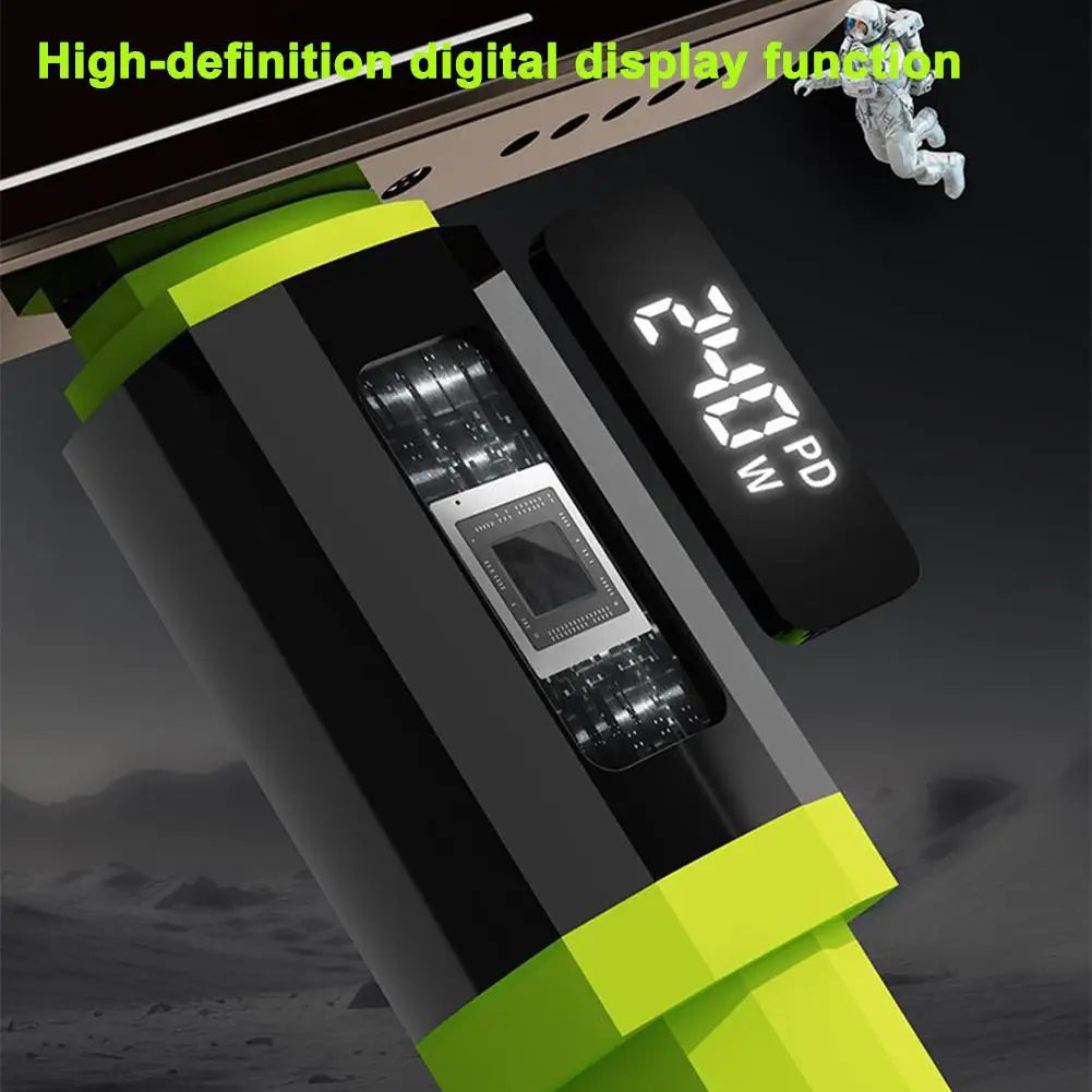 Universal Type-C to Type-C,USB A to Type-CHigh Power Charger Cord 240W with Power Screen for Xiaomi Huawei OPPO VIVO IPhone 15 1 Oasis Select