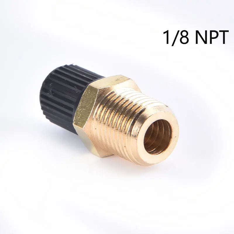 1/4 Inch NPT Solid Nickel Plated Brass Air Compressor Tank Fill Valve 6.35mm Male NPT Standard Thread Core Rated To 2g00psi Oasis Select B
