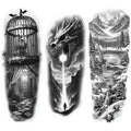 3-Pack Realistic Temporary Tattoos – Caged Creature & Nature Art