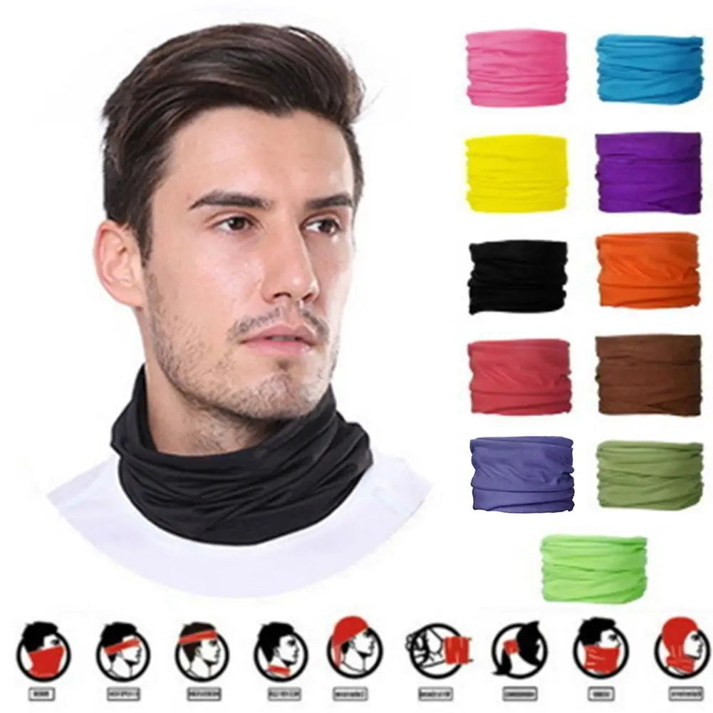 Silk Scarf Unisex Magic Scarf Outdoor Sports Headband Bike Cycling Balaclava Neck Tube Warmer Riding Bandanas Face Mask Oasis Select