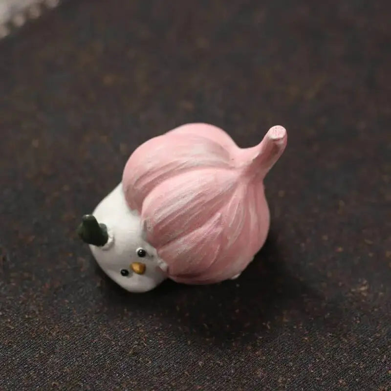 Zisha Tea Pet Garlic Bird Ornament Sculpture Garlic Bird Chick Tea PlayCeremony Accessories Oasis Select Flat Garlic Bird