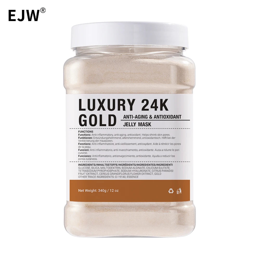 24K Gold Anti-Aging Jelly Mask Powder – Peel-Off Hydro Face Mask Peel-Off Face Mask Oasis Select 24K Gold