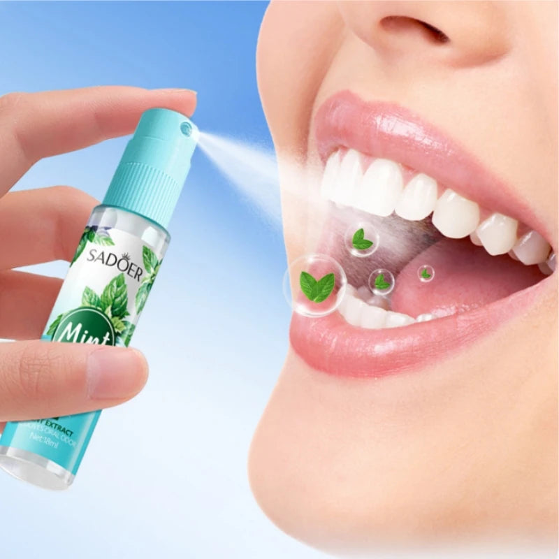 Mint & Peach Fresh Breath Mouth Spray – Oral Freshener Breath Freshener Spray Oasis Select
