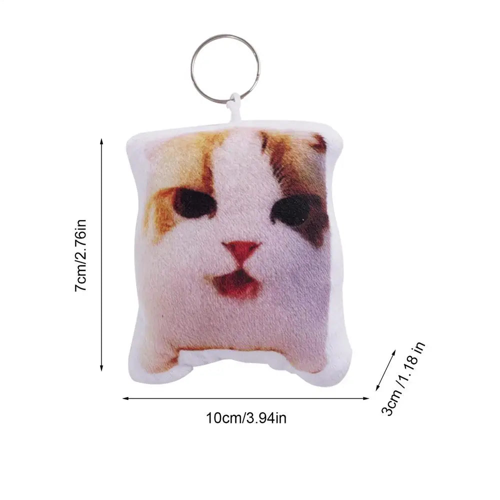 Cat Key Chain Cute Kitten Keychain with Sound Adorable Backpack Keyring Pendant Cat Keychain Pendant doll keychain for Kids Oasis Select C