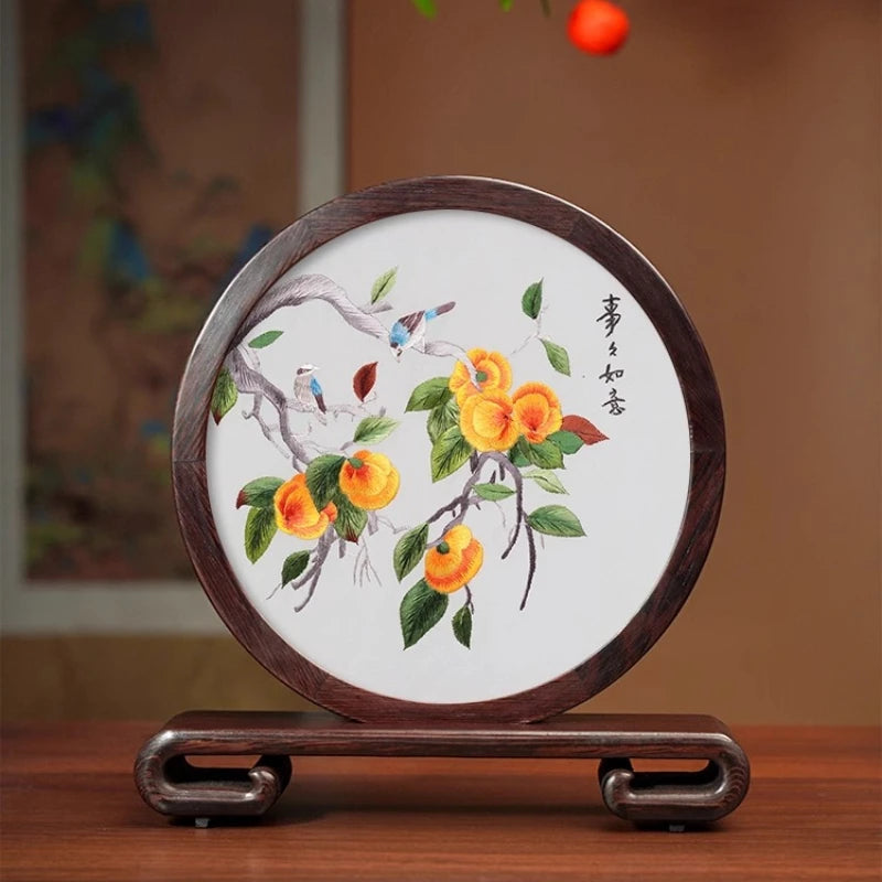 Handmade Double-sided Embroidery of Ornaments Chinese Characteristics Shu Embroidery Intangible Cultural Heritage Gift Oasis Select I