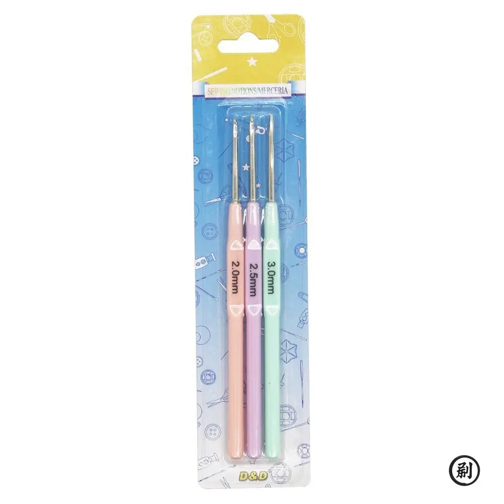 3pcs Crochet Hooks Plastics Handle Knitting Needles for Yarn DIY Craft Nice Gift Women Knitting Tools Oasis Select
