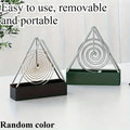 2pcs Metal Hanging Mosquito Coil Holder -Triangular Ash Collector Stand,Indoor Outdoor Incense Burner,Easy Clean Sturdy Mosquito Oasis Select 2pcs random color