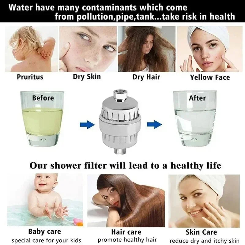 Filter Element 15-20 Grade Water Purification Household Water Purifier Shower Filter Set Bathing To Remove Residual Chlorine Oasis Select