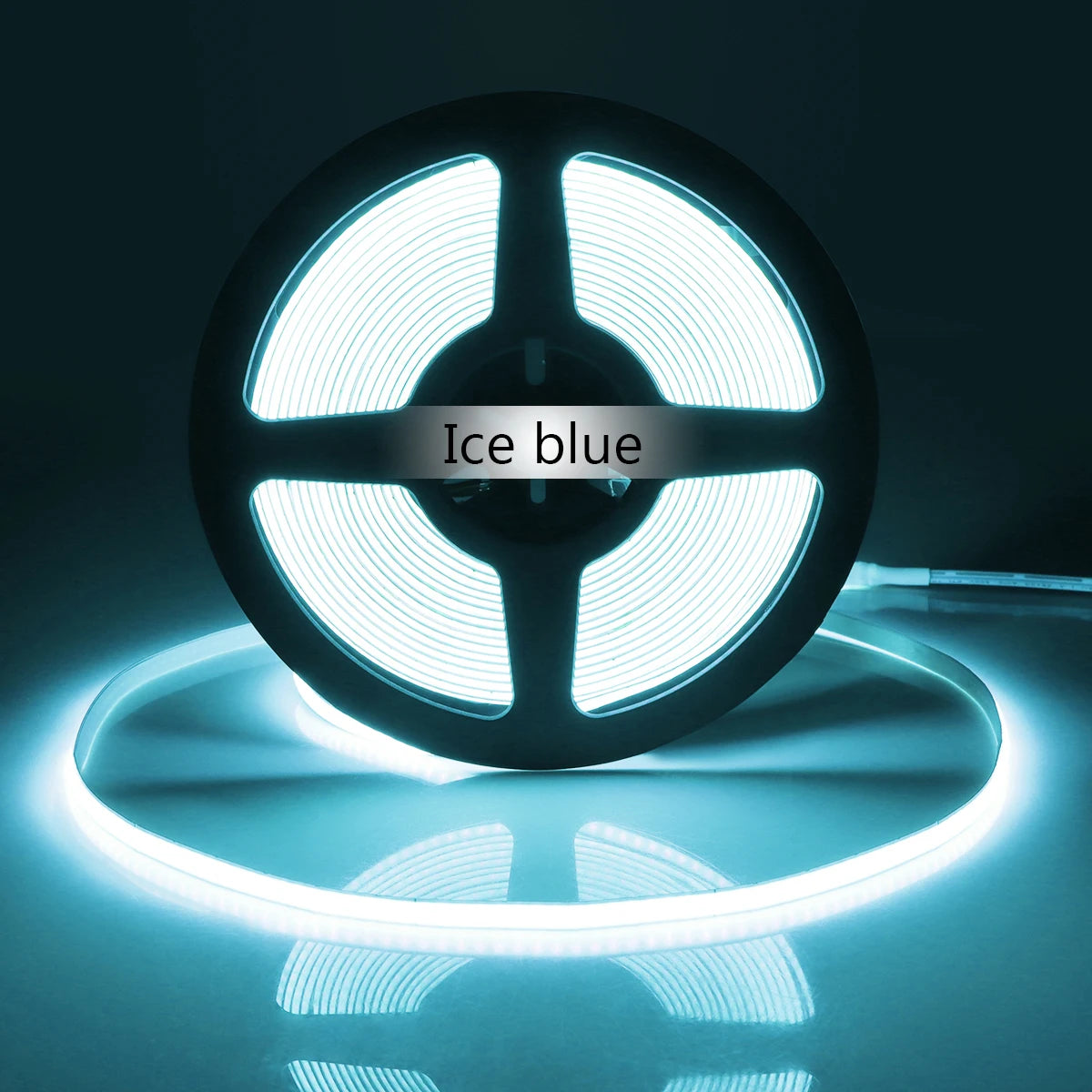 COB LED Strip Light Flexible Lamp Tape Neon Light 12V High Bright Kitchen Cabinet TV Desktop Screen BackLight Car Room Decor ﻿ Oasis Select Ice Blue 3m