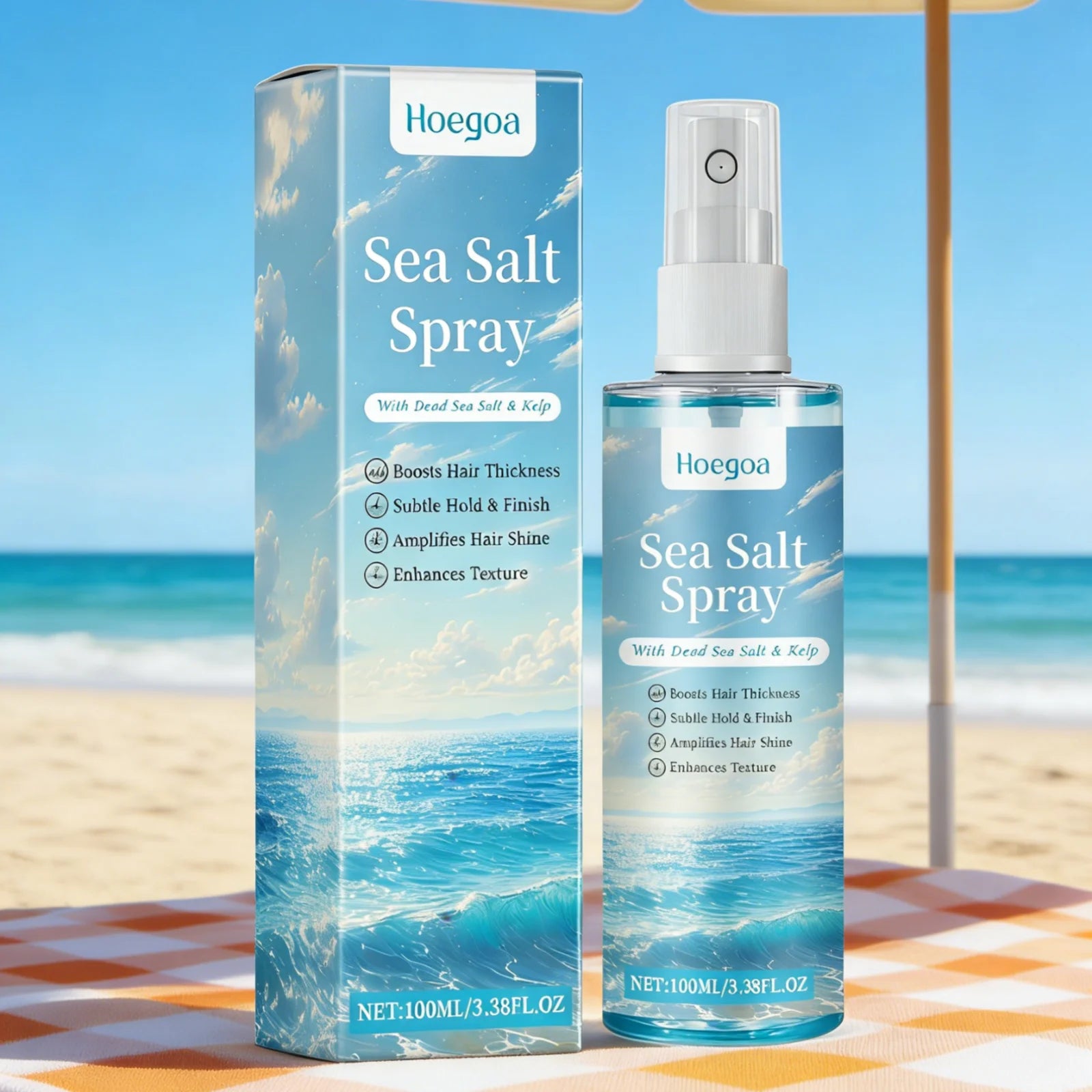Hoegoa Sea Salt Hair Texturizing Spray – Volume & Hold 100ml Hair Texturizing Spray Oasis Select