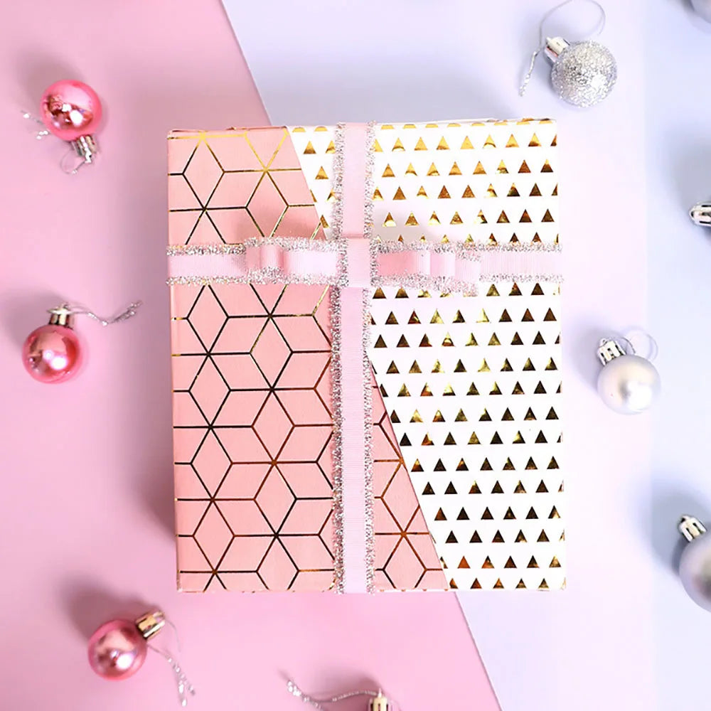 50x70cm Bronzing Gift Wrapping Paper Gold Polka Dots Birthday Valentine's Day Bouquet Gift Packaging Paper DIY Decoration Paper Oasis Select