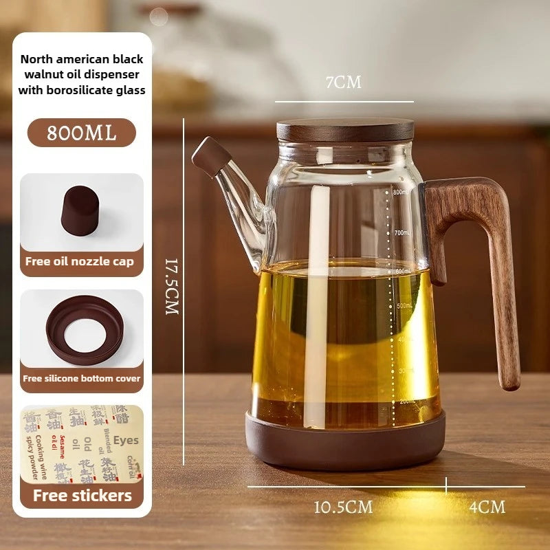 Walnut Oil Pot Kitchen Household No Oil Hanging Food Grade High Borosilicate All Glass Jar Pot Kitchen Storage Supplies Oasis Select A 800ml
