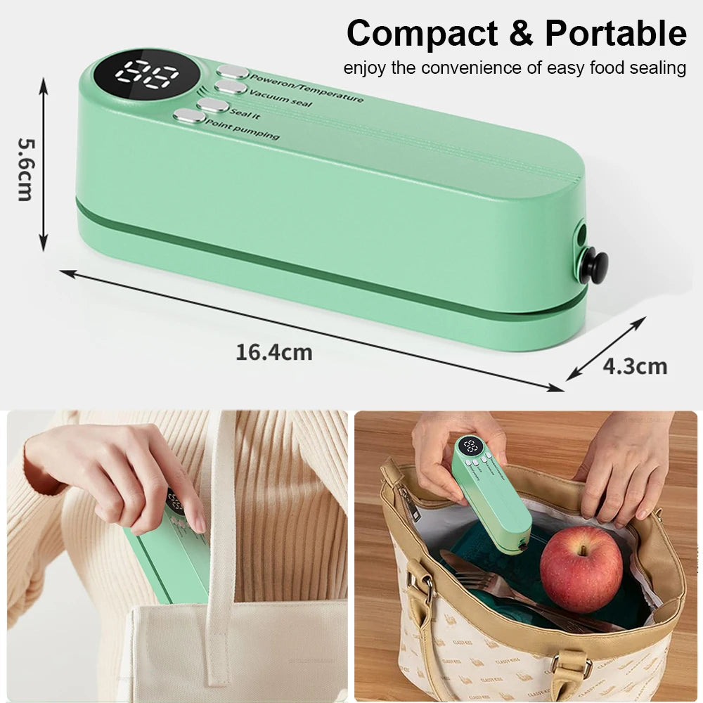 Food Vacuum Sealer Vacuum Packaging Machine for Food Mini Plastic Bags Sealer Automatic Household Food Vacuum Sealing Machine Oasis Select