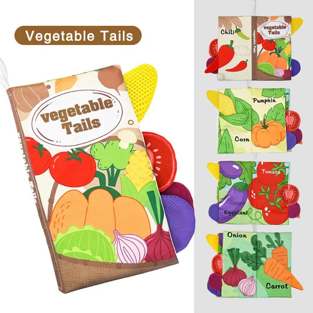 Baby Crinkle Cloth Book – 3D Animal Sensory Toy for Infants