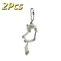 2-Pack Wagging Tail Cat Keychain | Cute Moving Pendant Carabiner Cat Keychain Pendant Oasis Select A2