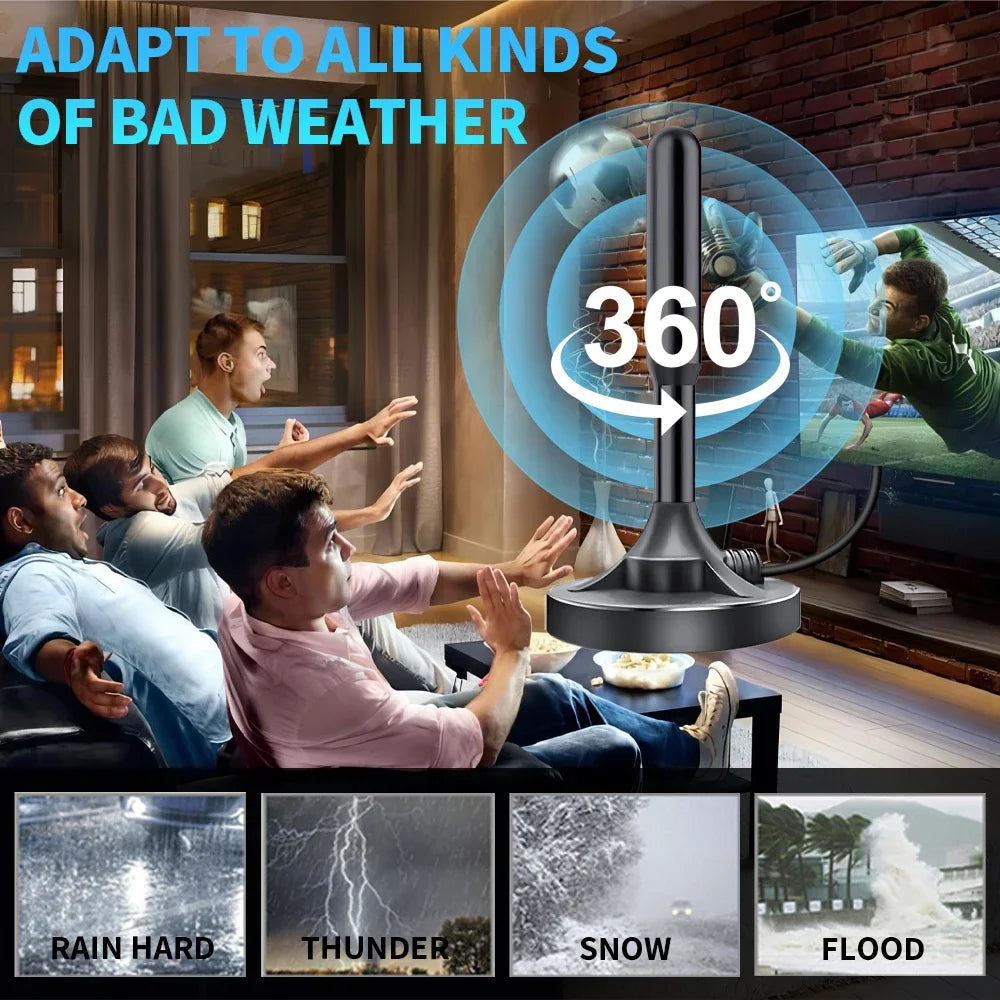 Cross-border indoor digital TV ground wave antenna extended sucker dvb-t2 antenna 4K Oasis Select