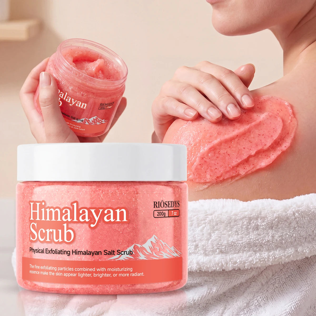 HIMALAYAN SCRUB, Deeply cleanses, gently polishes, improves rough dry skin, brightens dull skin, leaves the entire body radiant. Oasis Select