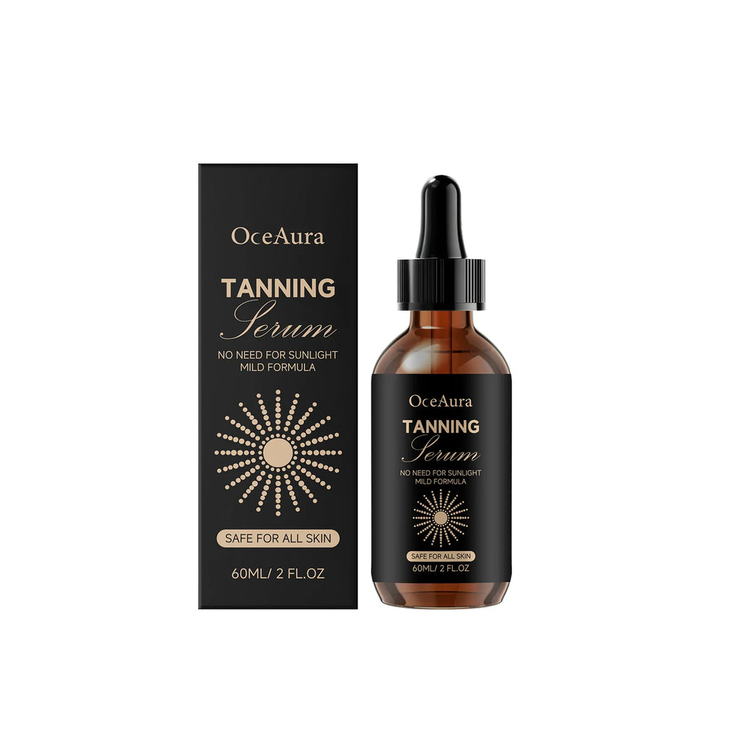 OceAura Self Tanning Serum – Streak-Free Sunless Bronzing Drops Self Tanning Serum Oasis Select 60ml Boxed