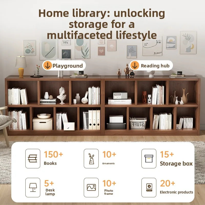 Bookshelf Bookcase Floor Shelf Home Living Room Study Combination Locker Bedroom Low Cabinet Oasis Select