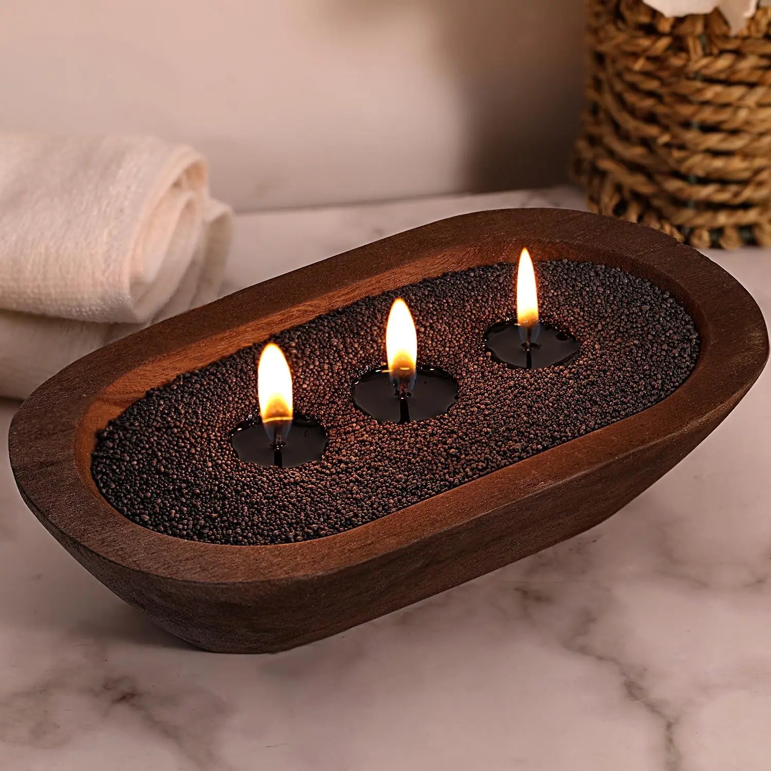 200G White Black Pearled Candle Sand Set with 10pcs Candle Wick DIY Handmade Materials For Beads Candle Making Kit Crafts Oasis Select