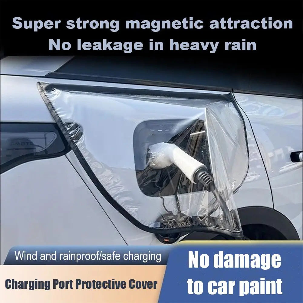 EV Charging Port Rain Cover – Universal Waterproof PVC Shield