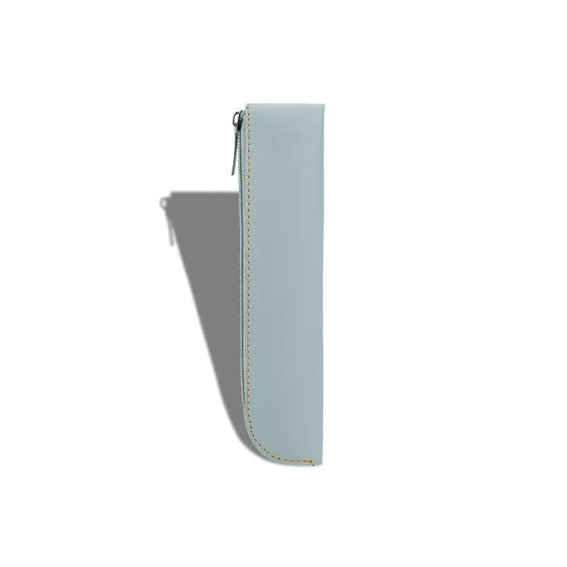 Slim PU Leather Pencil Case With Large Capacity Smooth Zipper Perfect For Students School Office Daily Use Oasis Select one size A5