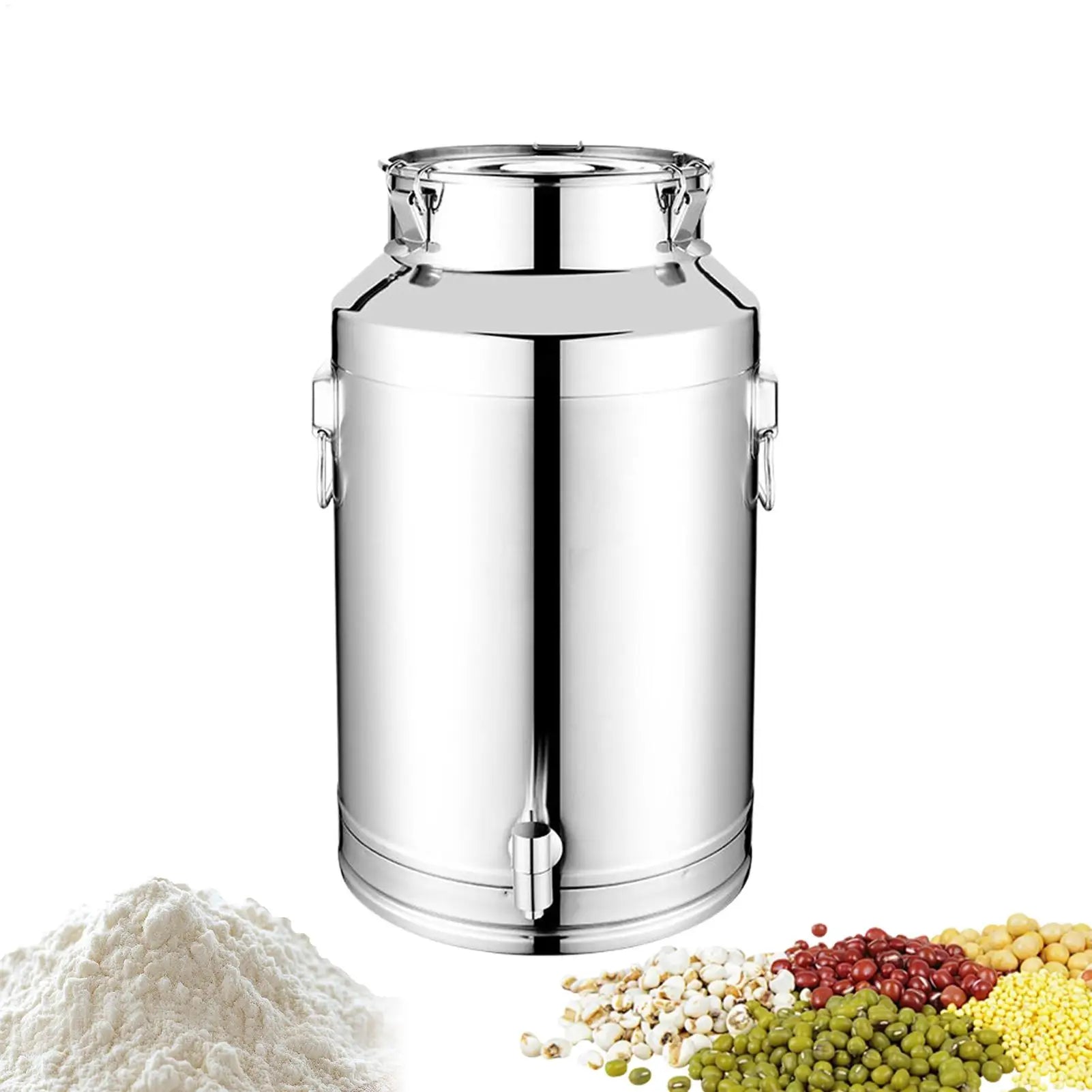 Grease Container for Kitchen 5L/9L/14L Stainless Steel Airtight Kitchen Utensils with Lid Airtight Storage Container for Beer Oasis Select