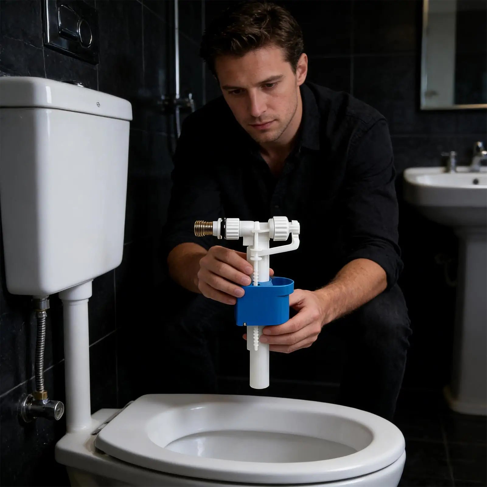 Toilet Parts Toilet Inlet Shaft Repair Float Valve Toilet leak-proof Side entry toilet inlet valve for most standard toilets Oasis Select