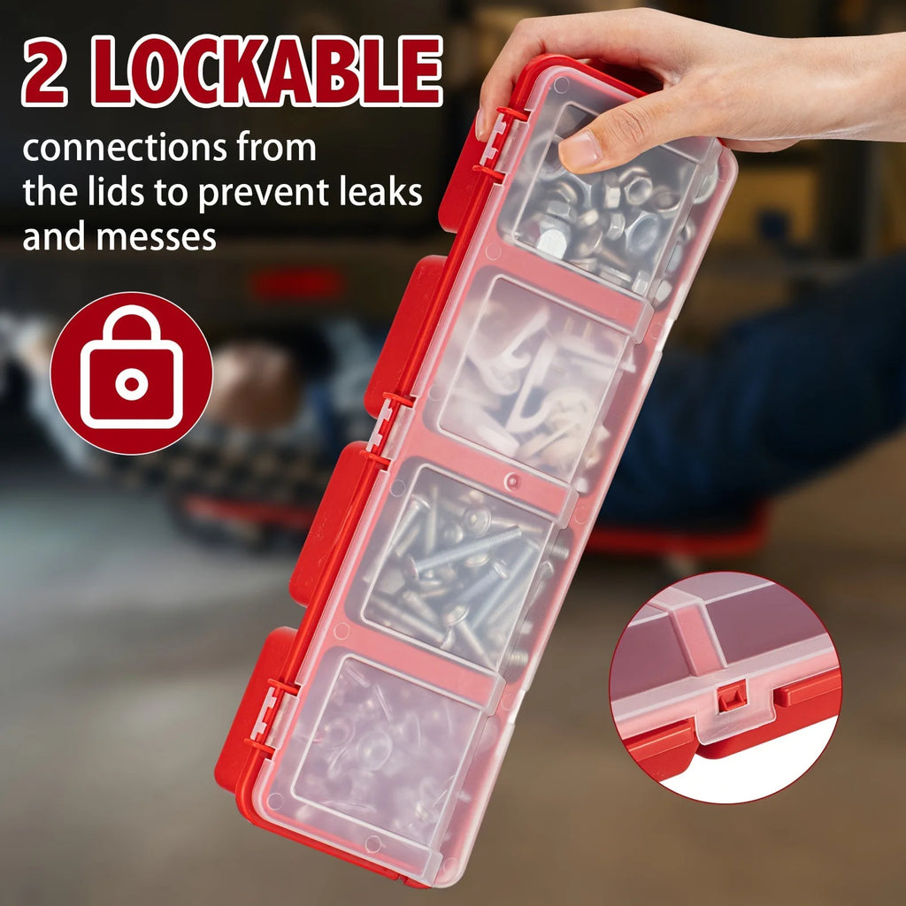 Multi-Compartment Organizer Box for Screws & Small Parts