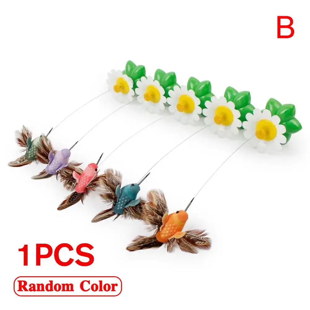 Electric Rotating Butterfly Bird Cat Toy – 360° Auto Spin Interactive Cat Toy Oasis Select B 1PC Random Color