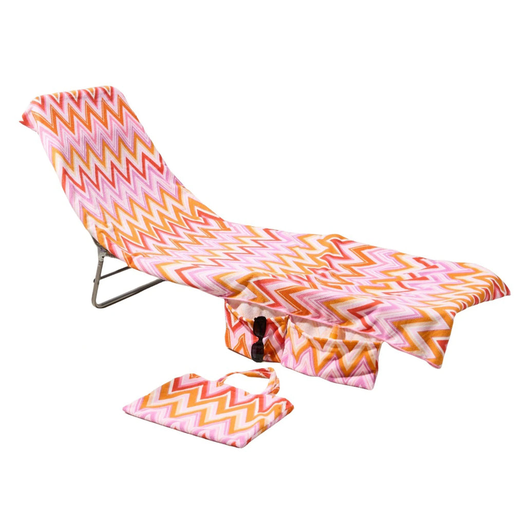 2-in-1 Beach Lounge Chair Cover & Tote Bag | Soft Microfiber