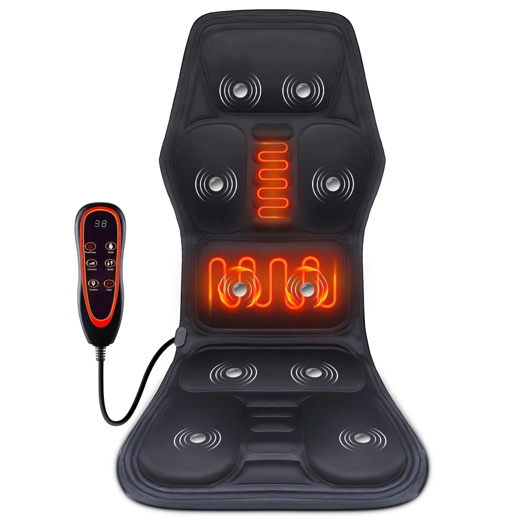 Hailicare Heated Back Shoulder Vibration Massage Mat – Chair & Car