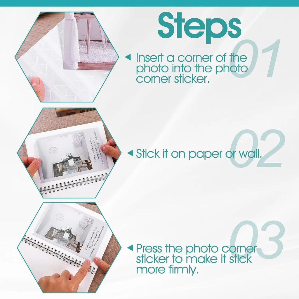 10/20/30 PCS Self-Adhesive Photo Corners – Clear Acid-Free Removable Hold for Scrapbooks, Journals & Memory Albums Oasis Select
