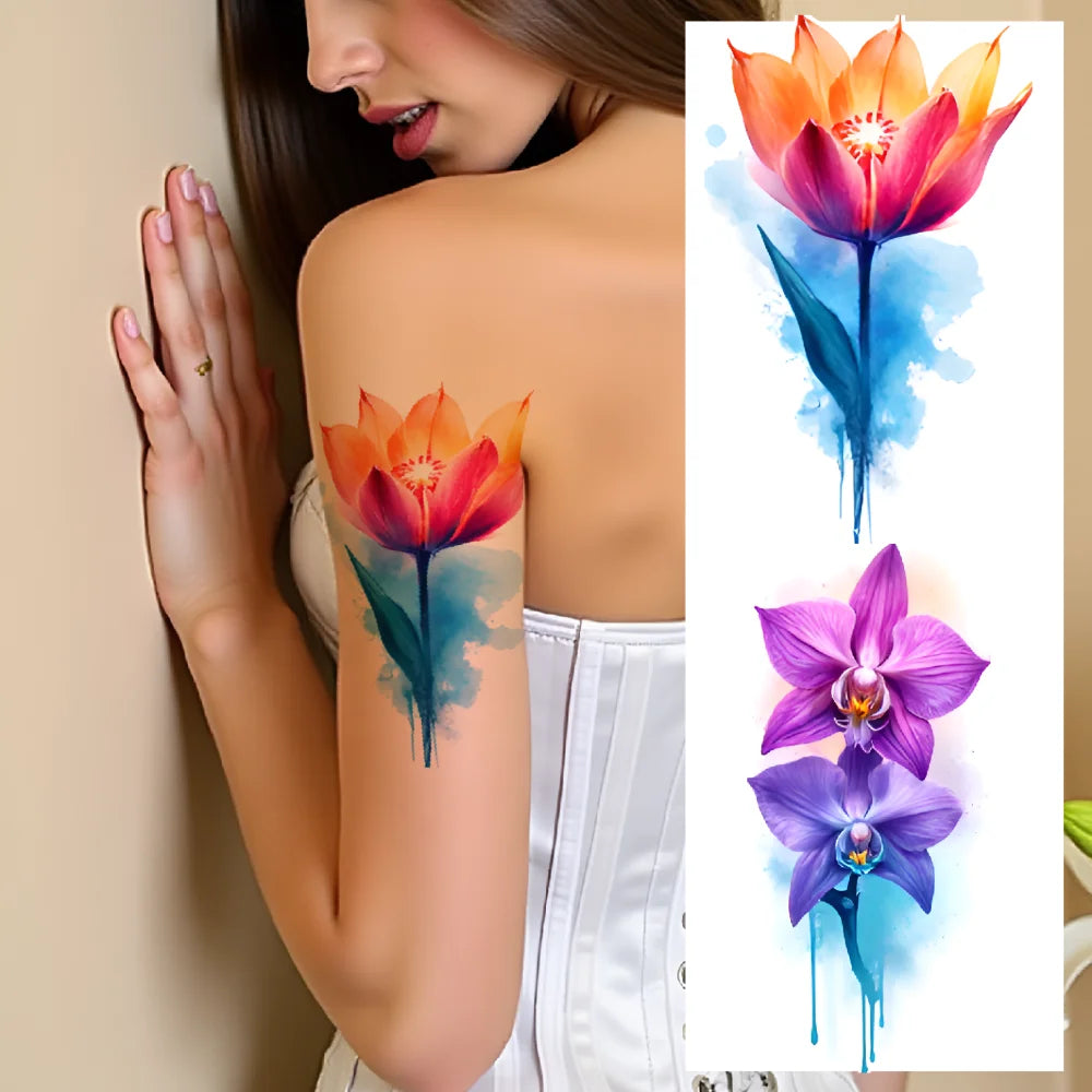 12-Piece Watercolor Dinosaur Temporary Tattoo Stickers