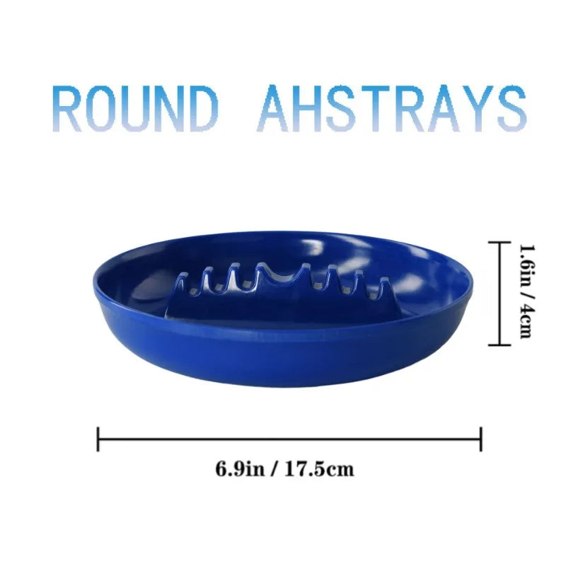 Personalized Creative Plastic Fireproof Ashtray Drop-Resistant Non-Fragile round Melamine Ashtray Household Office Decoration Oasis Select