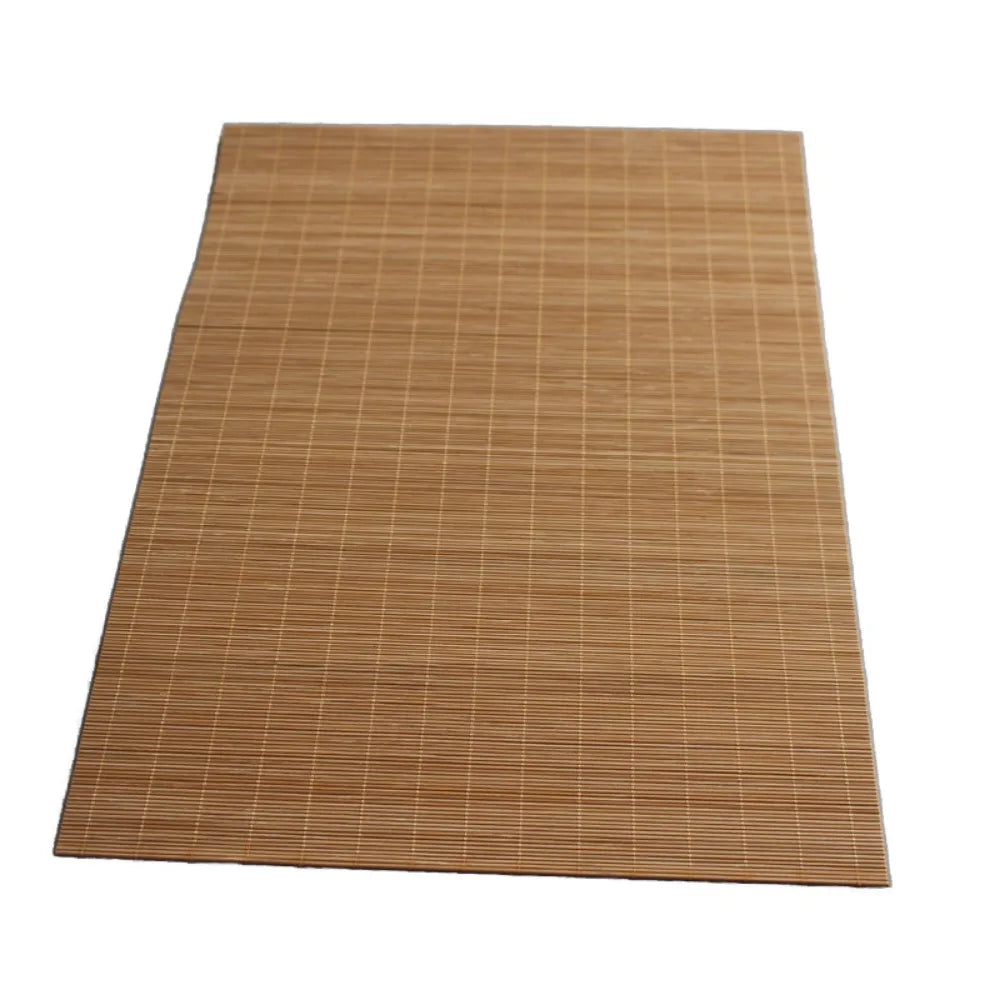 Multicolor Bamboo Tea Mat Heat Insulation Anti Scalding Hand-woven Tea Mat Multi-shape Zen Tea Mat Tea Ceremony Supplies Oasis Select rectangle-khaki