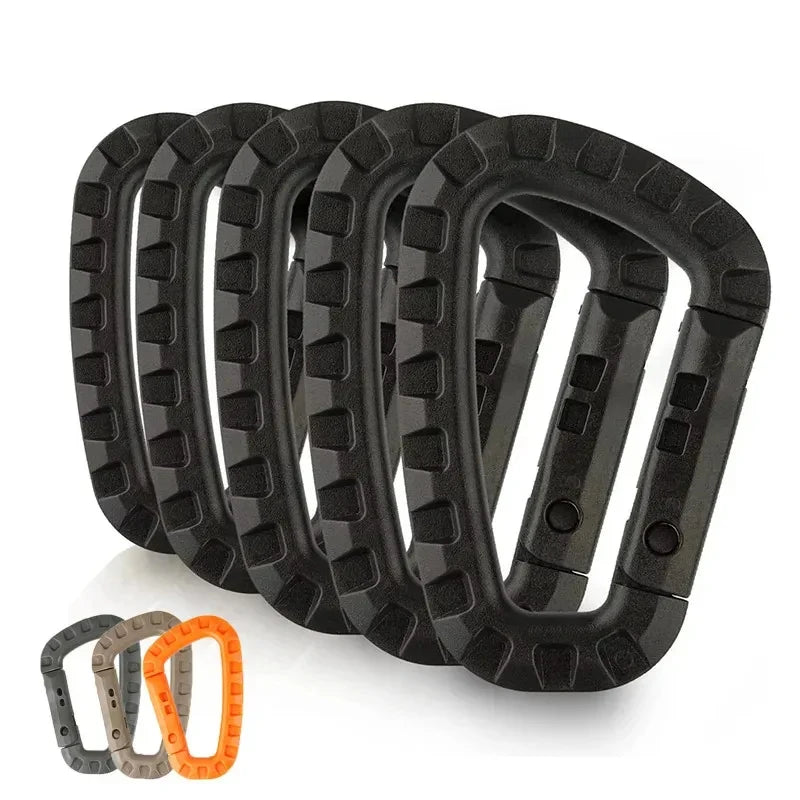 5/10/15Pcs Tactical Carabiner Clip Set Outdoor Steel Hook Camping Lock Daily Key Chain Keychain Buckle Backpack Bag Karabiners Oasis Select
