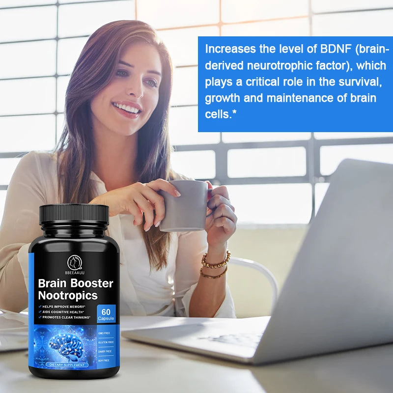 BBEEAAUU 100mg Phosphatidylserine Capsule for Memory and Focus Smarter Brain Health Nootropics Supplement Oasis Select