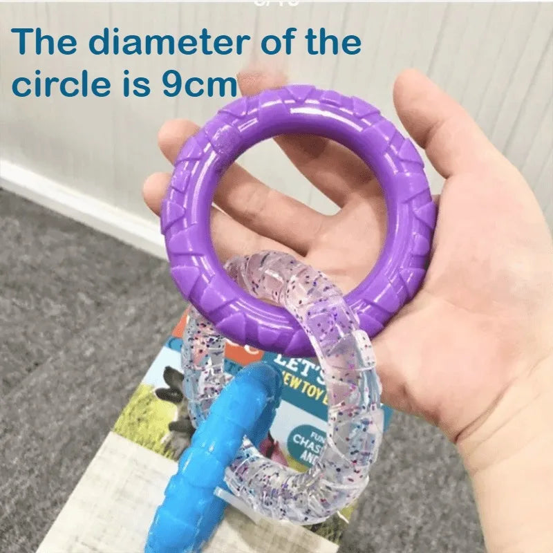 Dog Toys Pull Rings Tough To Bite Cleaning Teeth Grinding Teeth Relieving Boredom Training for Both Large and Small Dogs Oasis Select