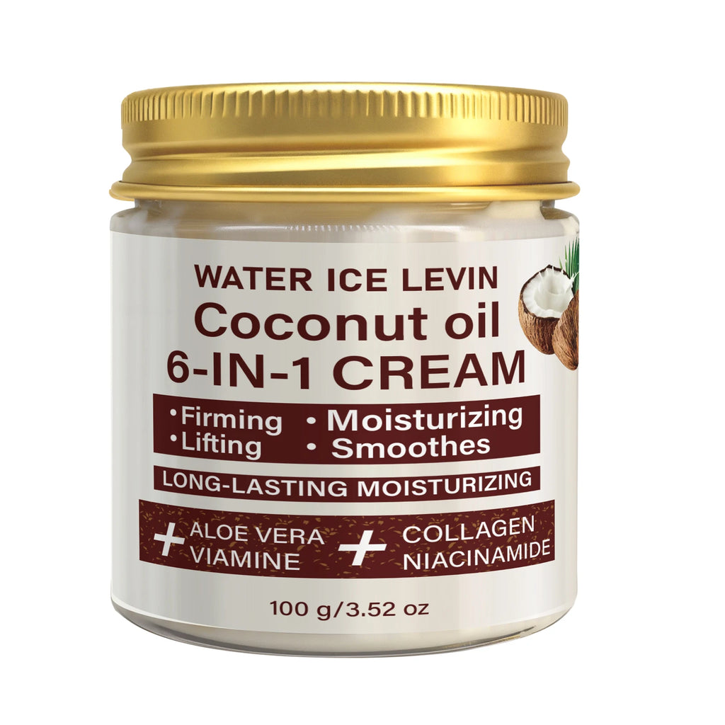 Coconut Oil 6-in-1 Face Cream – Collagen & Aloe Vera Face Moisturizer Cream Oasis Select WHITE 100g