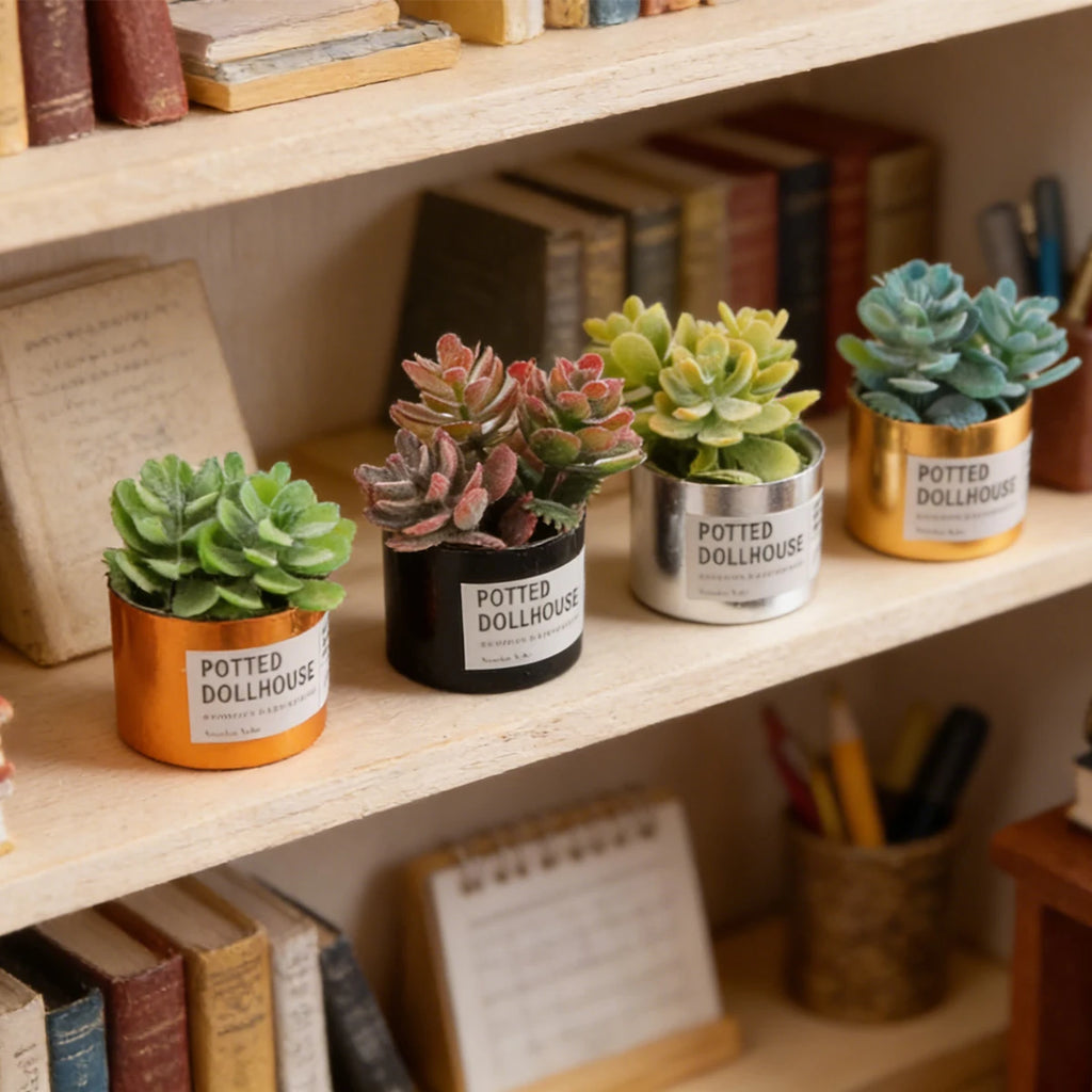 Mini Plastic Succulent Pots Small Succulent Pots Funny Plant Pots Doll House Decor Fairy Garden Micro Landscape Desk Accessories Oasis Select