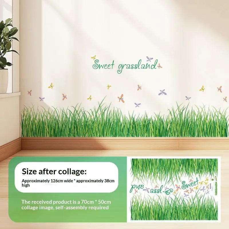 Floral Butterfly Border Wall Sticker – Removable PVC Decal