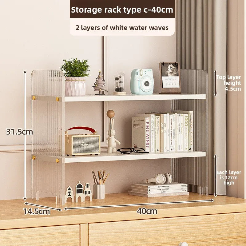 Multi-functional Cosmetics Shelf Desktop Multi-layer Finishing Shelf Multi-layer Shelf Storage Oasis Select White 40-2B