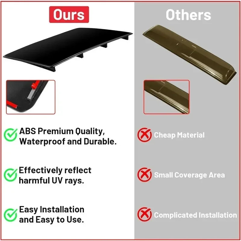 Universal Car Decoration Car Sunroof Roof Cover DIY Sunroof Visor 3D Car Vent Waterproof Wind Deflector car Exterior Accessories Oasis Select
