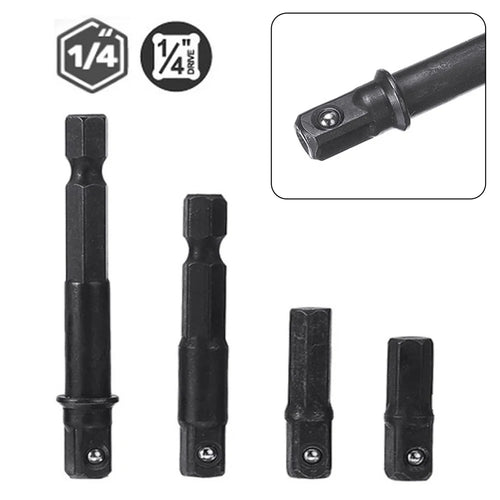 1/4" Hex Shank to Square Socket Adapter – Chrome Vanadium Socket Bit Adapter Oasis Select