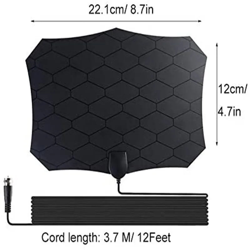 4K 1080P HDTV Antenna with Amplifier Signal Booster Mini Digital TV Antenna Enhanced Reception Indoor Use Oasis Select
