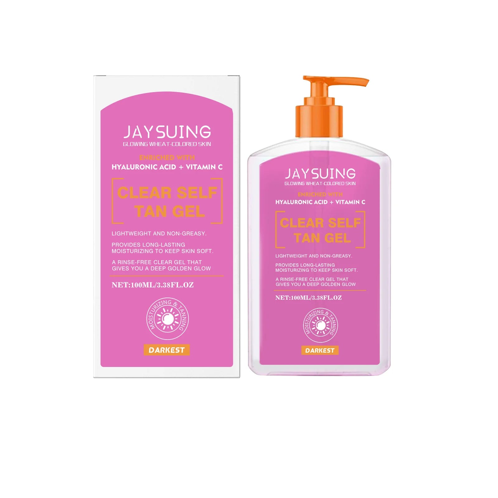 Moisturizing Tanning Gel Non-irritating Long Lasting Accelerator Skin Bronzing Repair Sunburn Body Natural Self-Tanning Lotion Oasis Select 100ml boxed 100ml