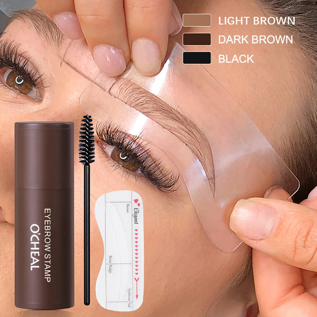 O'CHEAL Eyebrow Stamp & Hairline Shadow Powder Kit – 10 Pcs