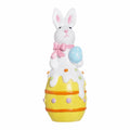 Hand-Painted Resin Easter Bunny Figurine | Colorful Ornament