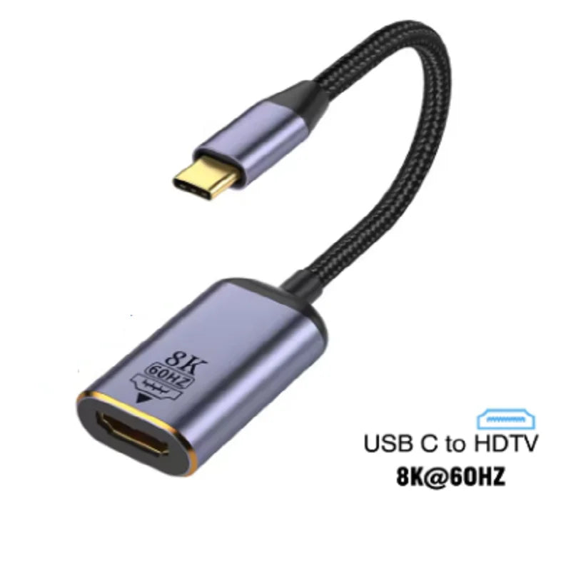 USB C Type C To 4K 8K HDMI HDTV USB C to DP DisplayPort miniDP VGA RJ45 Adapter For Laptop MacBook TV Box PS5 Switch iPad Galaxy Oasis Select